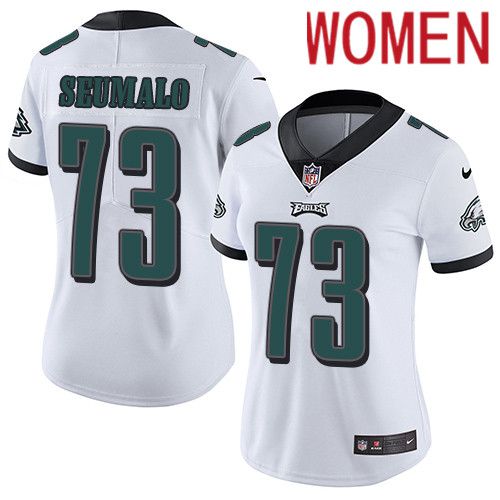 Women Philadelphia Eagles #73 Isaac Seumalo Nike White Vapor Limited NFL Jersey